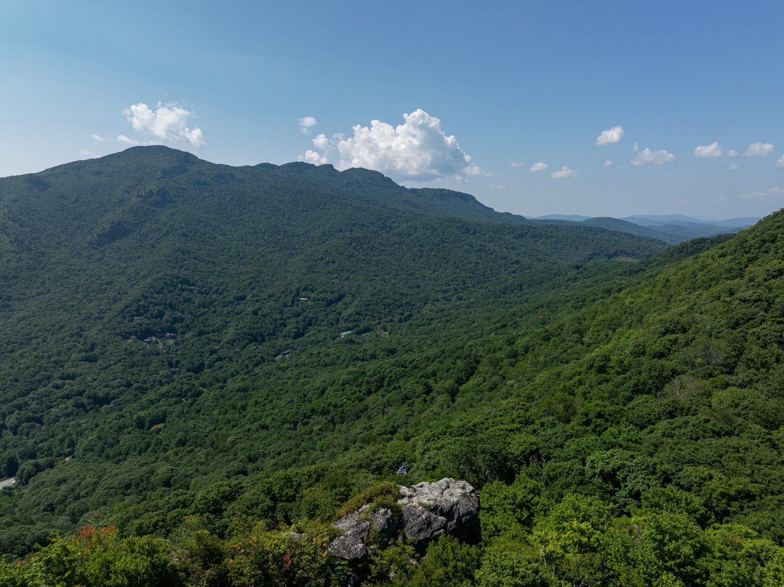 Panoramic mountain views from the property