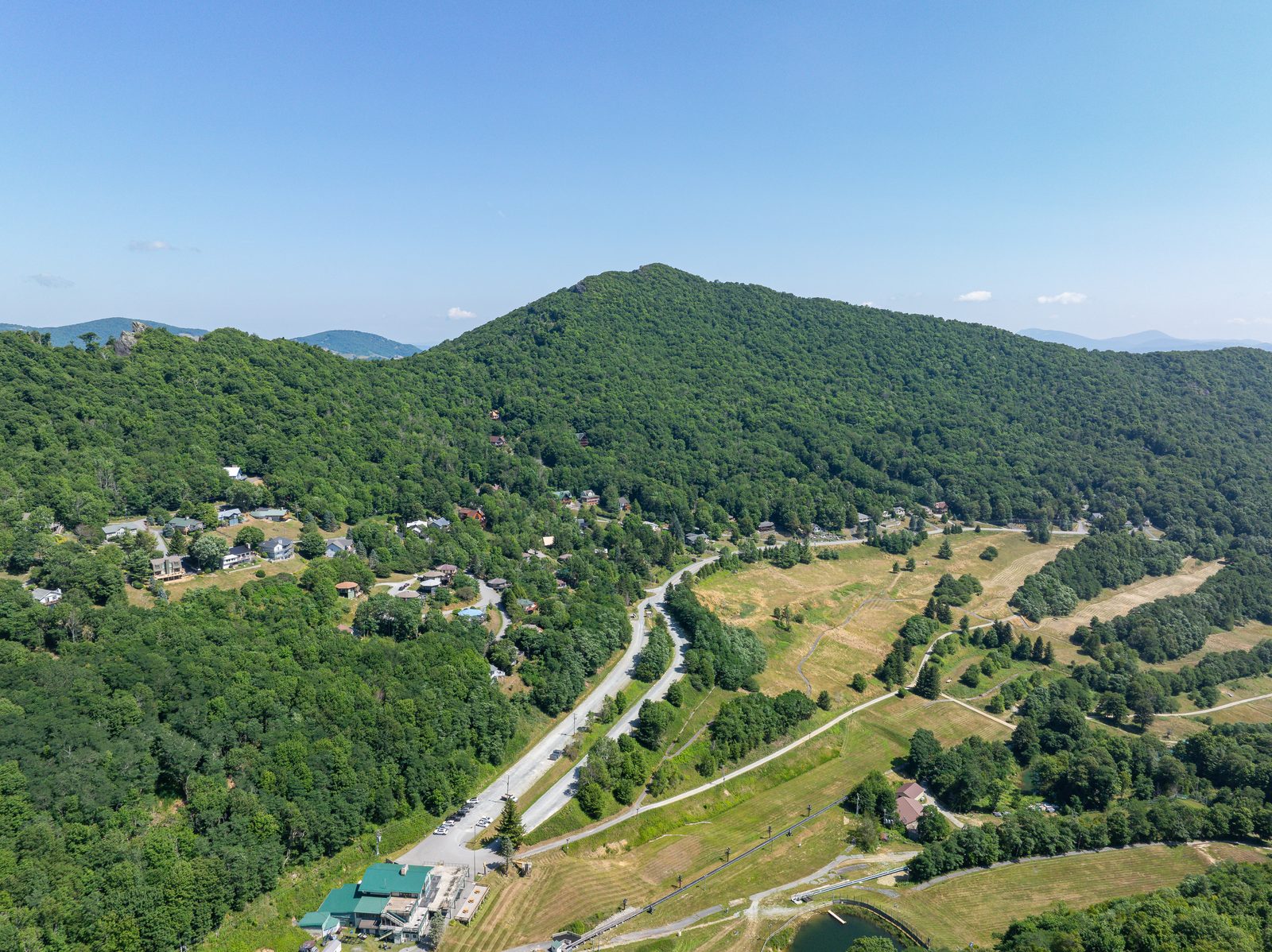 Aerial view of the Seven Devils valley